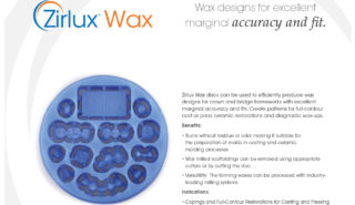Zirlux Wax technical sheet